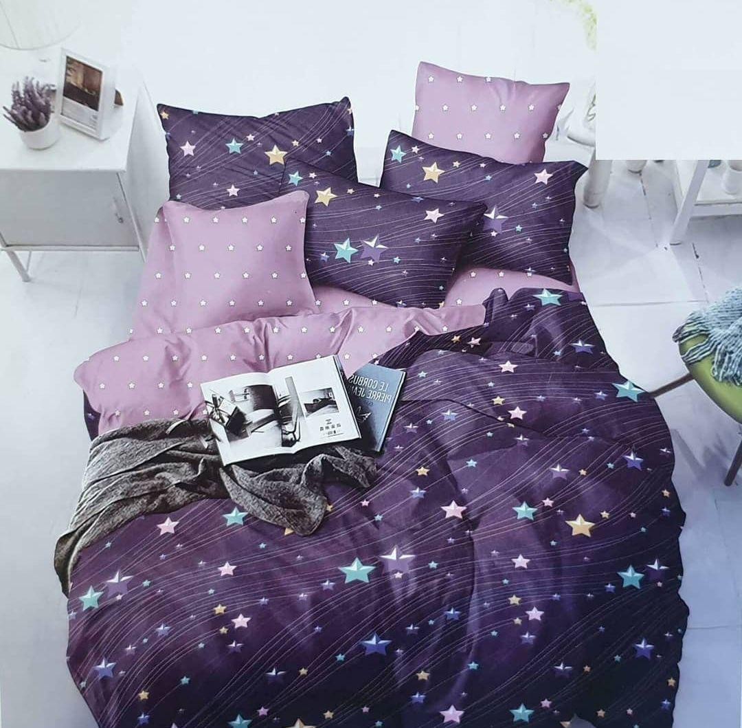 

Комплект постельного белья Облака Бязь Евро 200*220 Starry sky