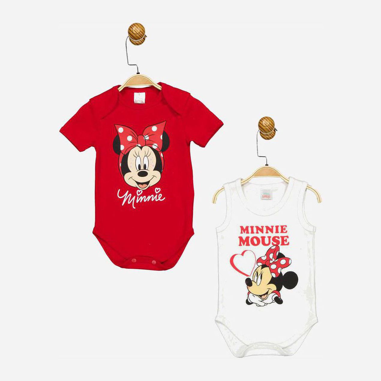 

Боди Disney Minni Mouse MN17359 68-74 см 2 шт Бело-красное