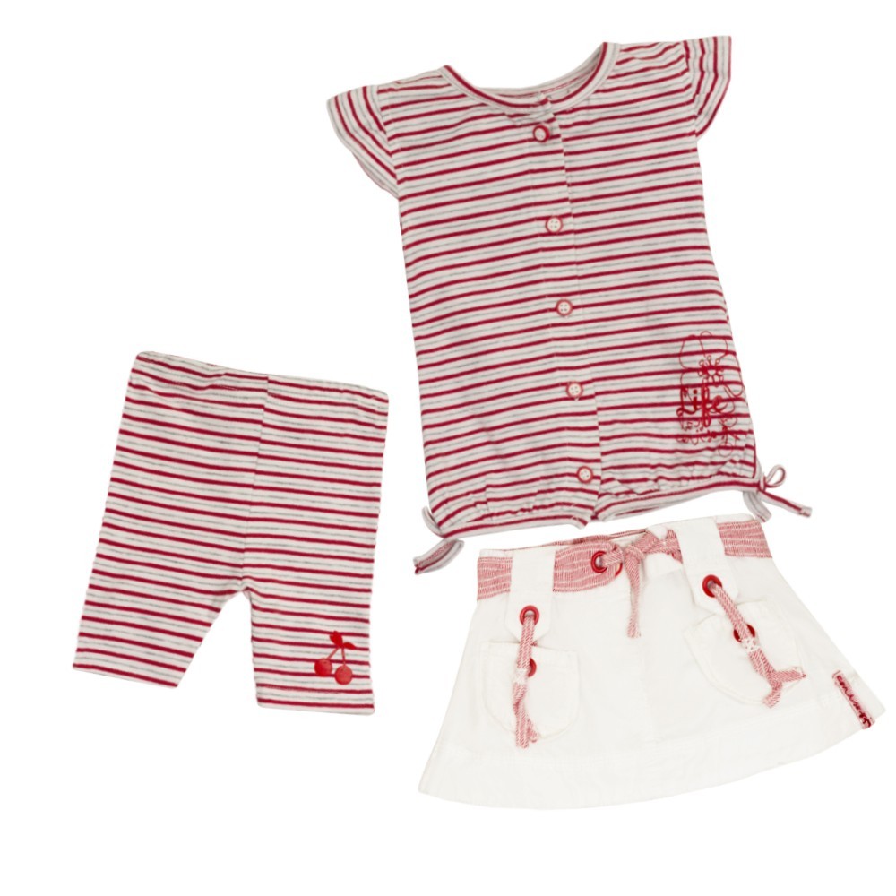 

Комплект: Туника, юбка, леггинсы Losan MC BABY GIRLS BABY (018802904/001) Белый M6-68 см