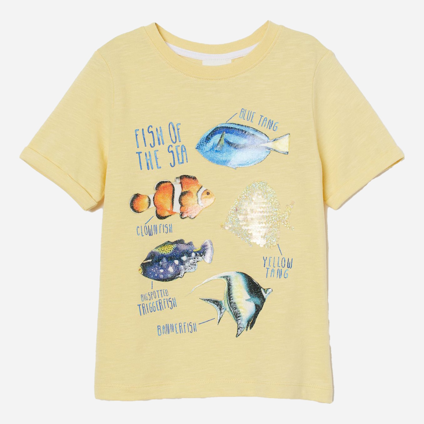 

Футболка H&M 1604-8629251 104 см Желтый/Принт
