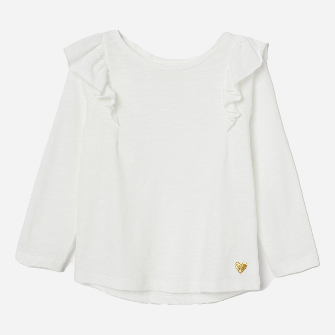

Футболка с длинными рукавами H&M 2504-8139010 92 см Белая