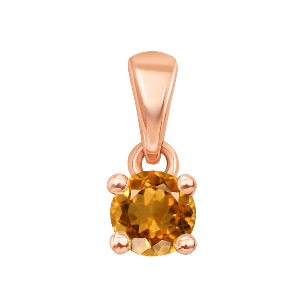 

Кулон из красного золота с кристаллом Swarovski карамельного цвета 000129465