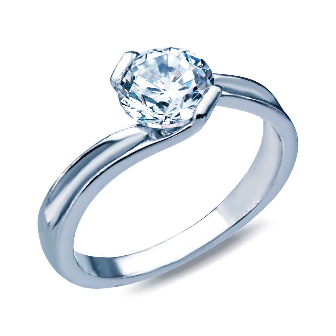 

Серебряное кольцо с фианитом Нежное чувство 000026978 15.5 размера