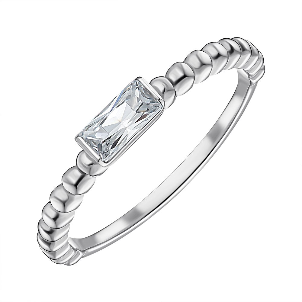 

Серебряное кольцо с фианитом 000148653 18.5 размера