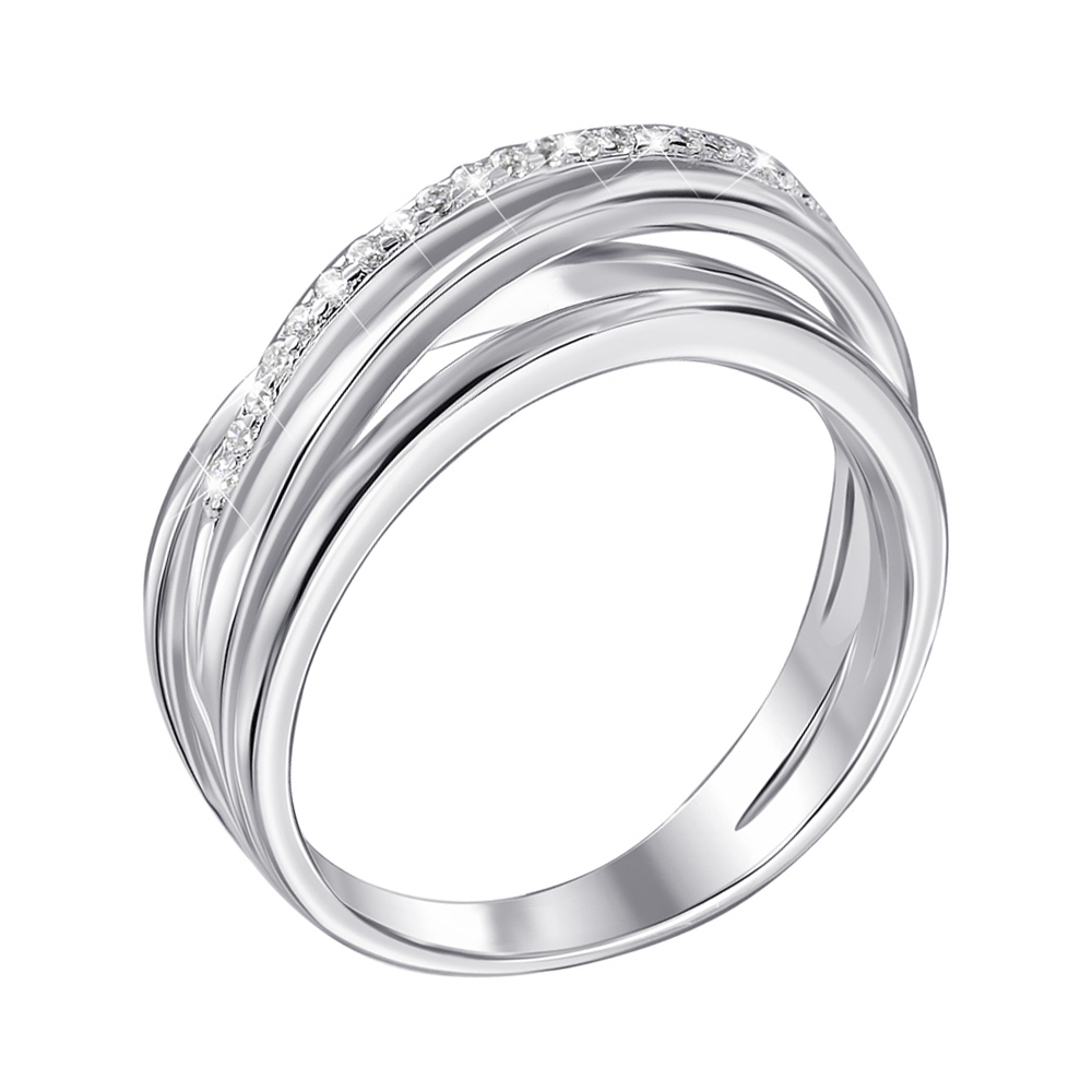 

Серебряное кольцо с фианитами 000140605 17 размера