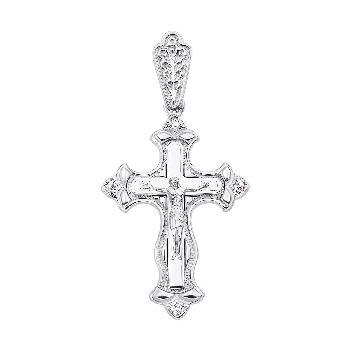 

Крестик из белого золота с бриллиантами и эмалью 000136532