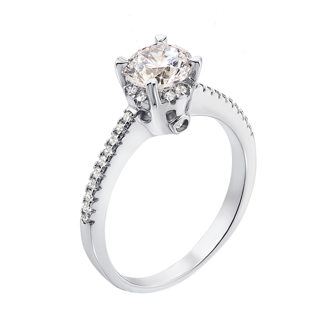 

Серебряное кольцо с фианитами 000118431 17 размера