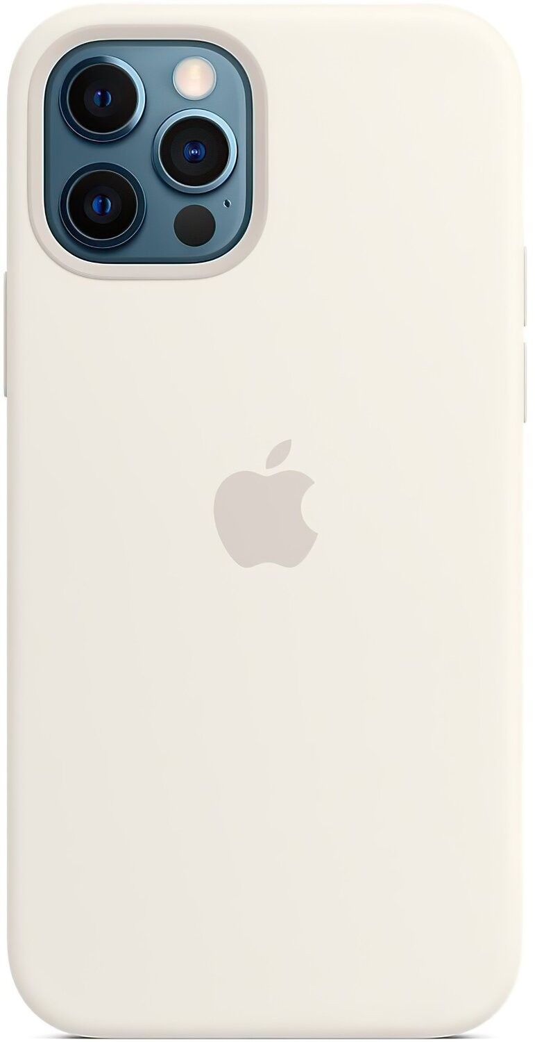 

Оригинальный силиконовый Чехол бампер для iPhone 12/12 Pro Silicone Case with MagSafe White (MHL53ZE/A)