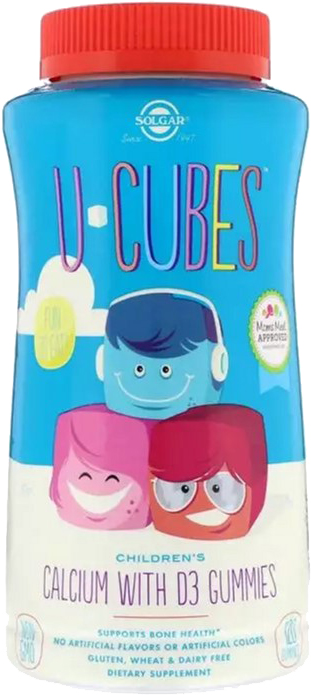 

Кальций Solgar с D3 для Детей, U-Cubes, Children's Calcium With D3, 120 жевательных конфет (33984576001)