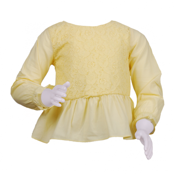 

Блуза с длинным рукавом и баской 5 лет (110 см) Z 30076-yellow желтый цвет