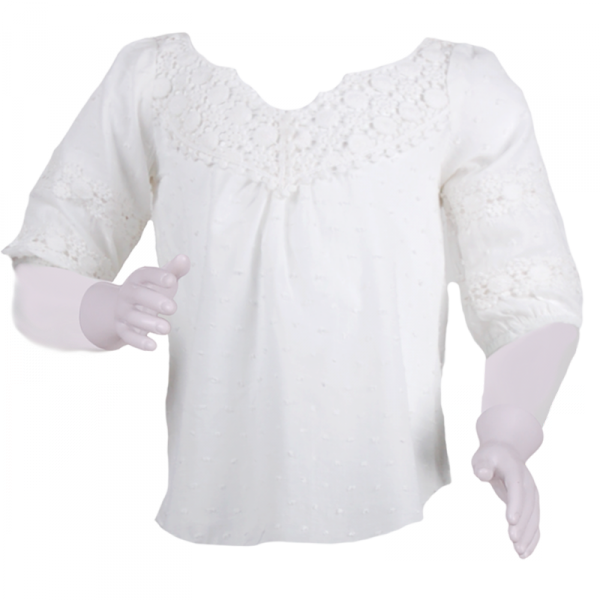 

Туника с кружевом 3 года (98 см) Z 30020-white белый цвет