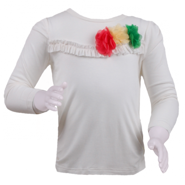 

Кофточка с тремя цветами 5 лет (110 см) Z 30022-white белый цвет