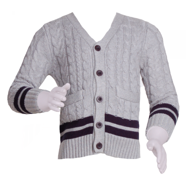 

Теплая кофта на пуговицах 7 лет (122 см) B 20019-grey черный цвет