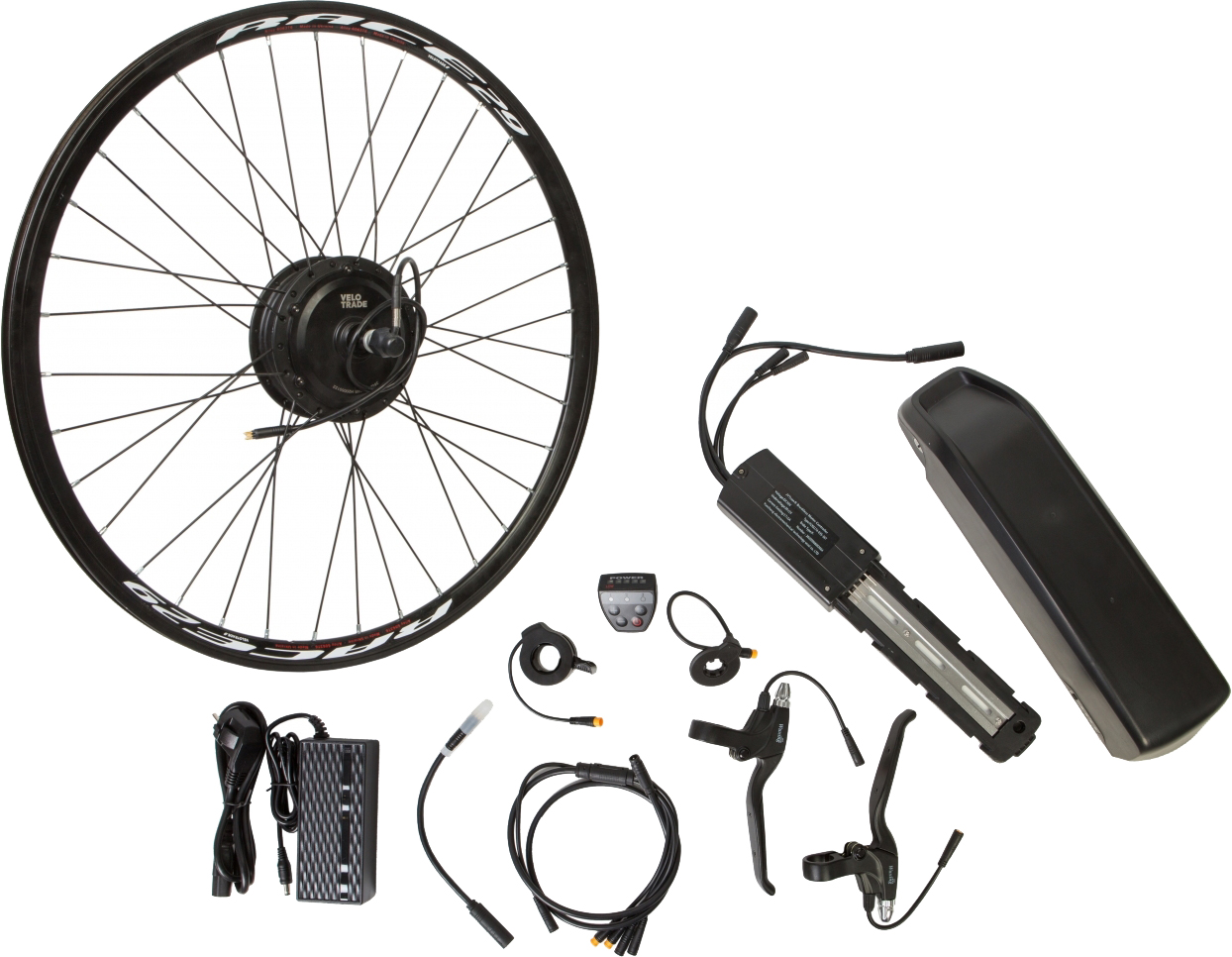 

Электрический велонабор на раму Velotrade Мотор-колесо 26" задний редуктор 350 Вт 36 В 8.8 Ач 17 A (ELBK-074)