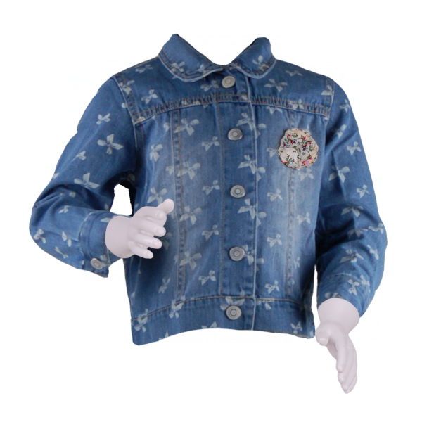 

Джинсовая куртка с бантиками 4 года (104 см) O 10244-jeans джинс цвет