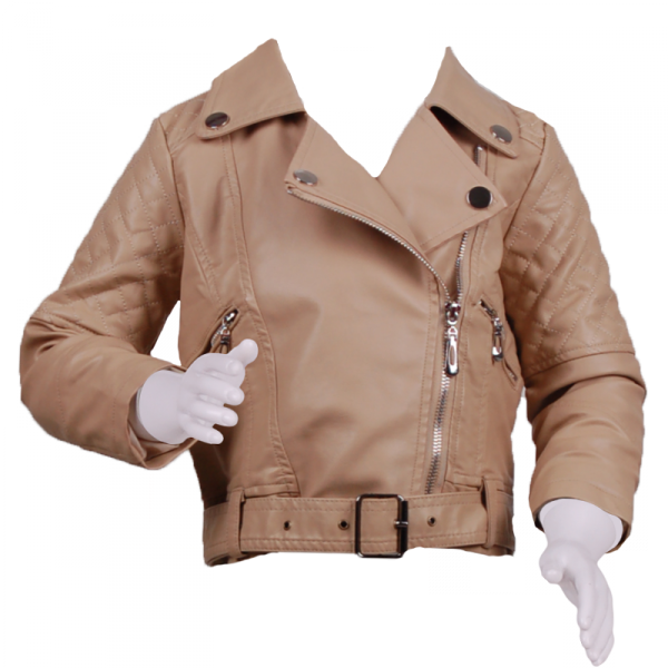 

Куртка с косой молнией 6 лет (116 см) O 10198-beige бежевый цвет