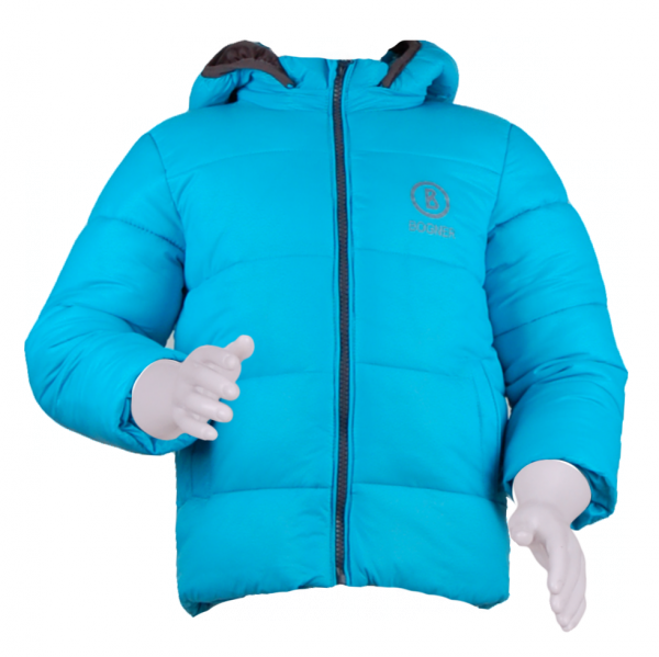 

Стеганая куртка с капюшоном 4 года (104 см) O 10221-azure голубой цвет
