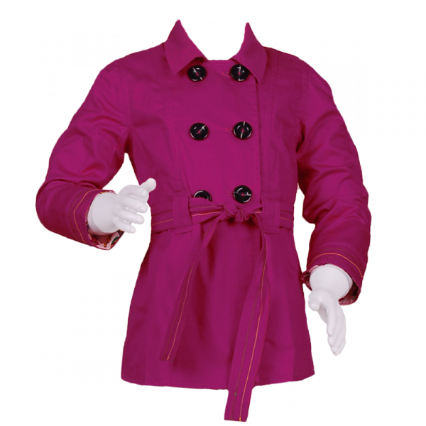 

Красивый плащ для девочки 5 лет (110 см) O 10064-pink малиновый цвет