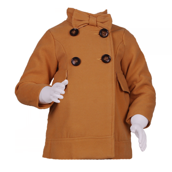 

Пальто с бантом на воротнике 7 лет (122 см) O 10115-yellow желтый цвет
