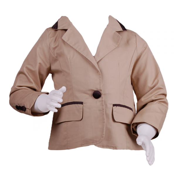 

Стильный пиджак с черной окантовкой 3 года (98 см) Z 10115-beige бежевый цвет