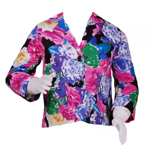 

Пиджак с цветочным рисунком 3 года (98 см) O 10170-flowers фиолетовый цвет