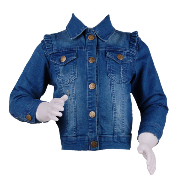 

Куртка для девочки с рюшами на плечах 4 года (104 см) O 10216-jeans джинс цвет