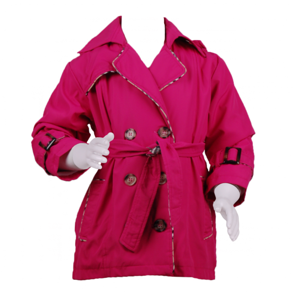 

Яркий утеплённый плащ на поясе 4 года (104 см) B 10031-pink малиновый цвет
