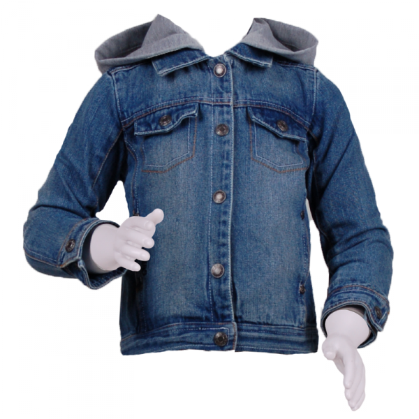 

Куртка джинсовая с капюшоном 2 года (87 см) Gs 10003-jeans серый цвет