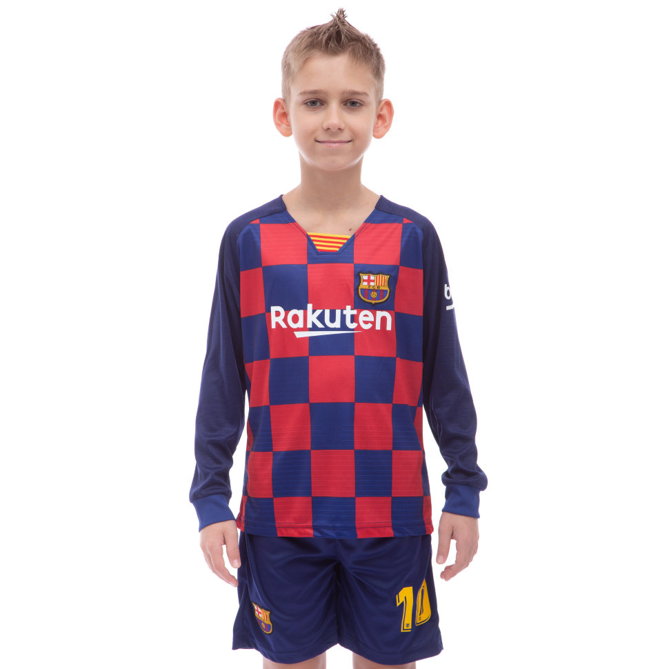 

Форма футбольная с длинным рукавом детская Barcelona Messi 10 CO-1679 Размер S (рост 125-135 см)