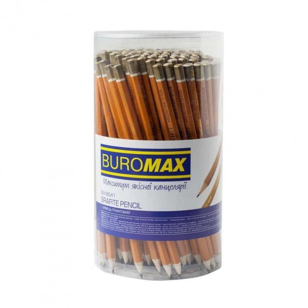 

Набор карандашей графитовых 144 шт. Buromax 2B с деревянным корпусом желтого цвета без ластика (BM.8541)