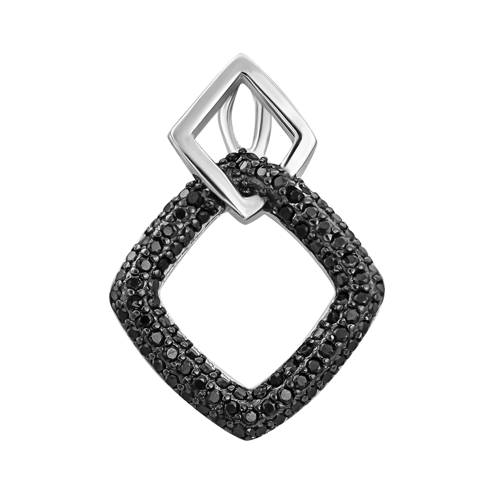 

Серебряная подвеска с черными фианитами 000132650