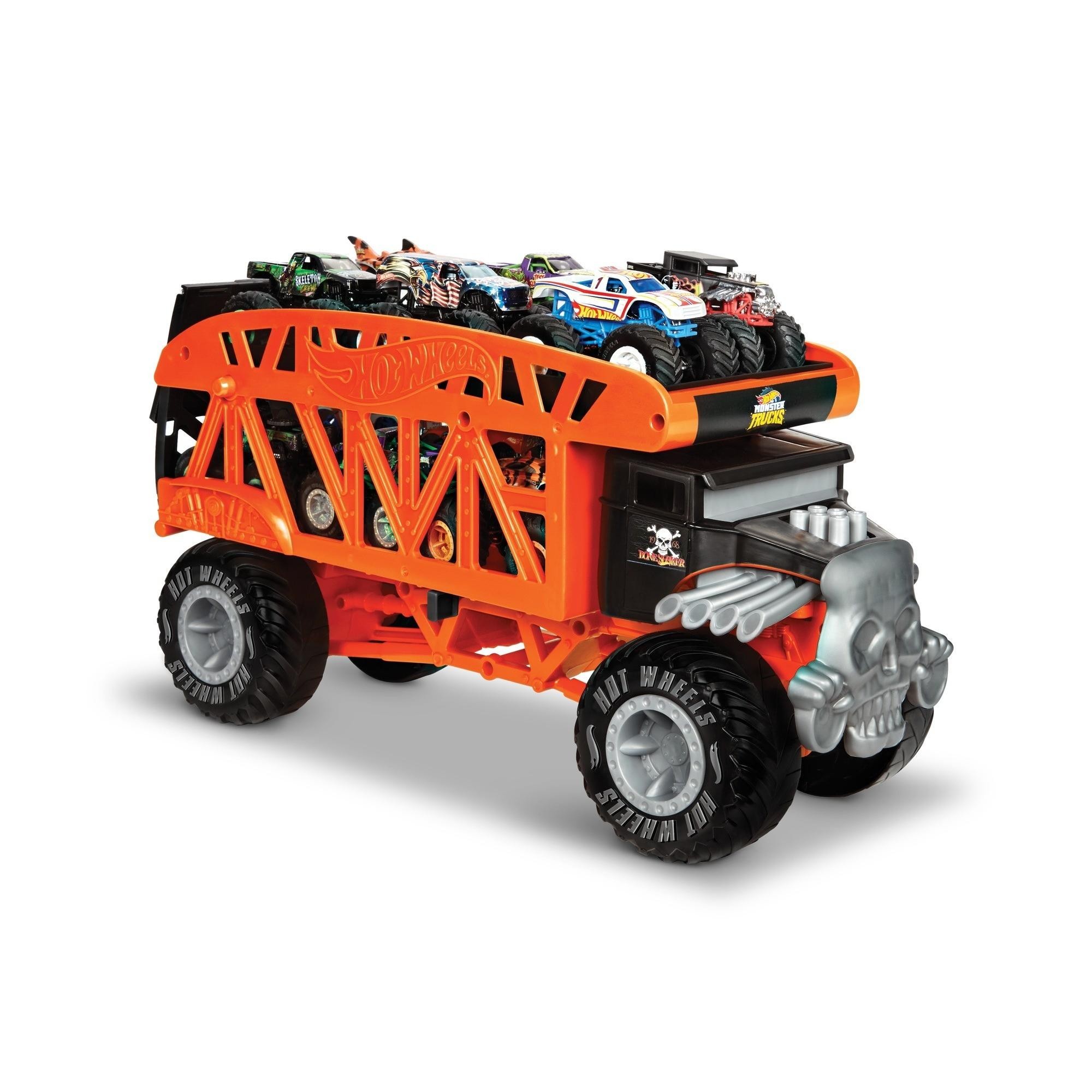 

Монстро-транспортер Hot Wheels Машинка Автовоз Тягач Оранжевый Хот Вилс Monster Trucks Monster Mover Transport Truck (GKD37)