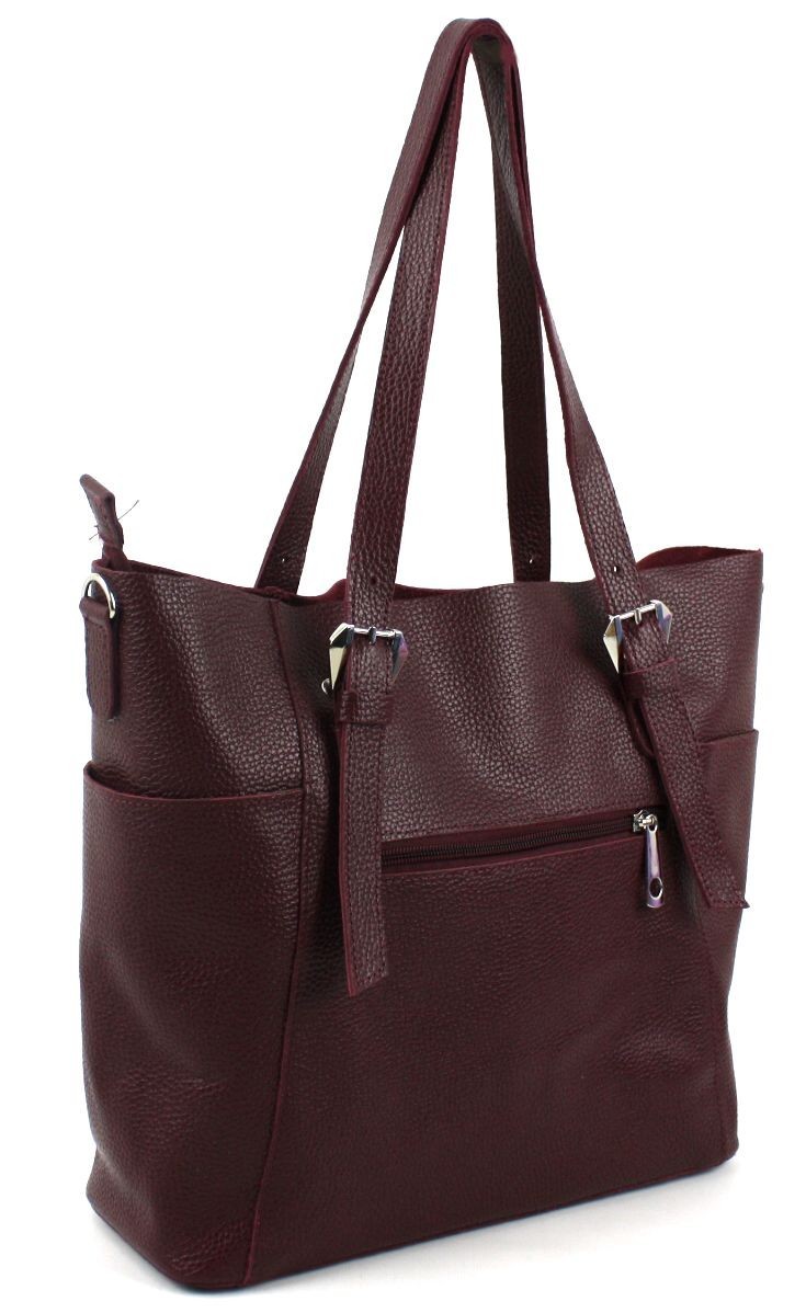 

Женская кожаная сумка Borsacomoda 639.010 бордовая