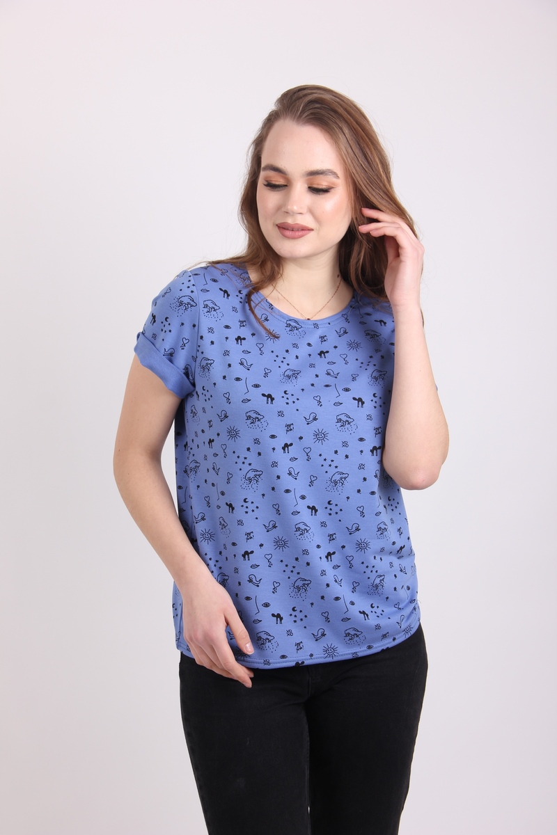 

Футболка женская MissFashion 3011 (Синий, Футболка женская MissFashion 3011 (Синий 50)