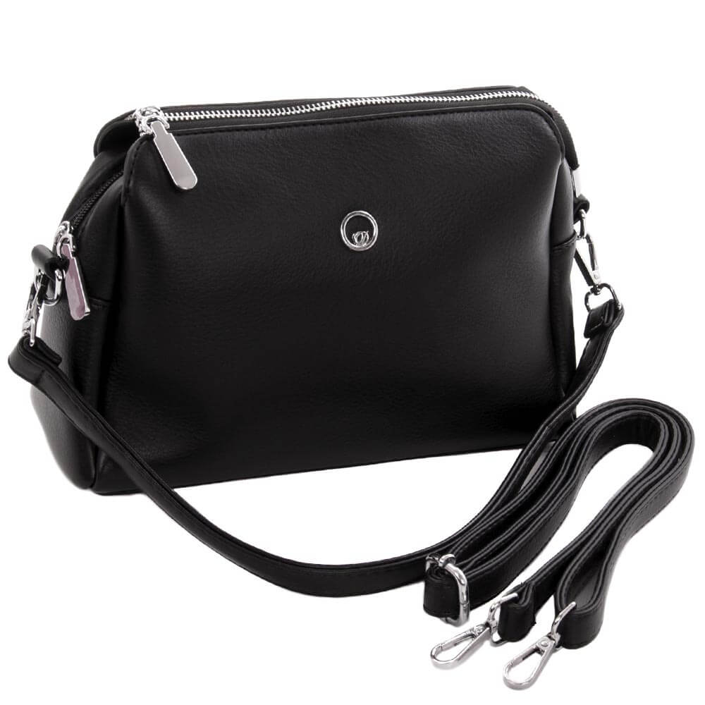 Сумка женская кросс боди экокожа черная через плечо (116605 black)