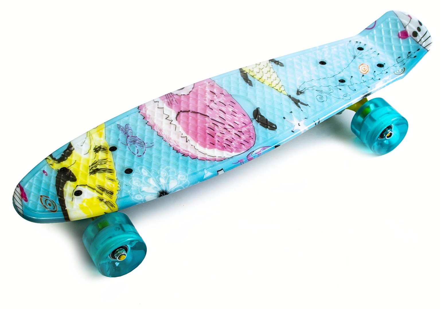 

Пенни борд, Детский скейт со светящимися колесами и усиленным пластиком. HoLoLo 5476154
