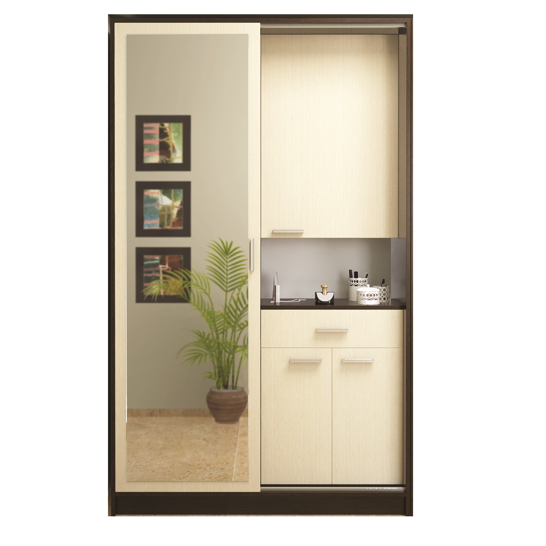 

Прихожая комплект из ДСП Лола 120x200.5x40 Сокме венге темный/венге светлый