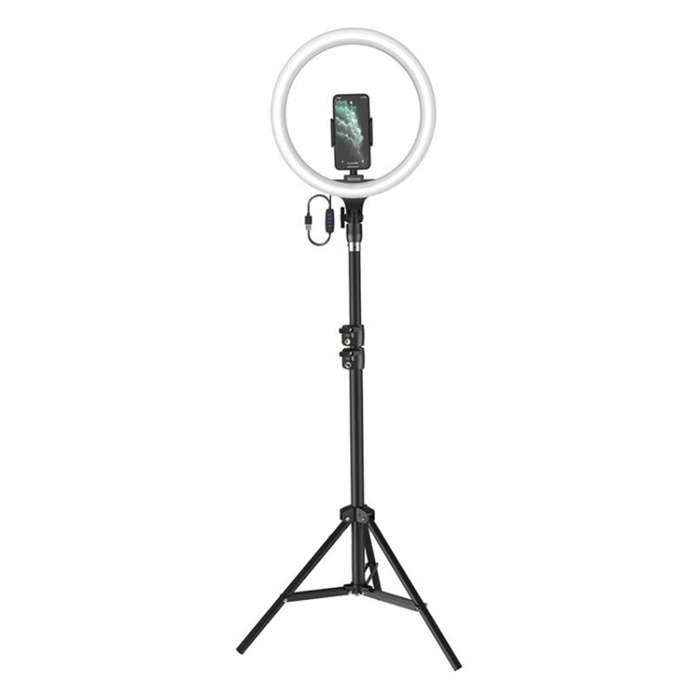

Кольцевая LED-лампа для селфи с подставкой Baseus Live Stream Holder-floor Stand (12 дюймов) Black