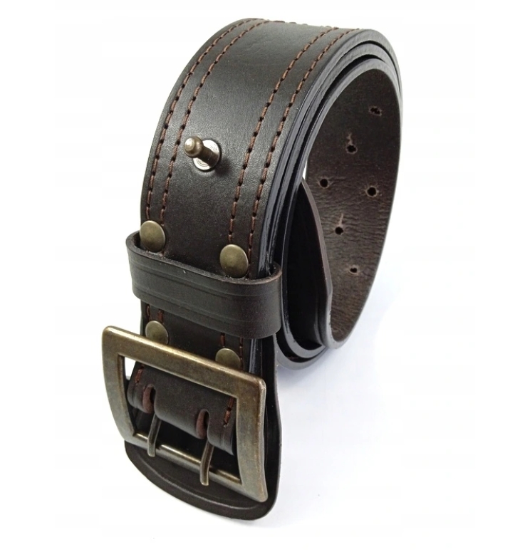 

Офицерский военный армейский кожаный ремень Leather Splendor 120 см коричневый