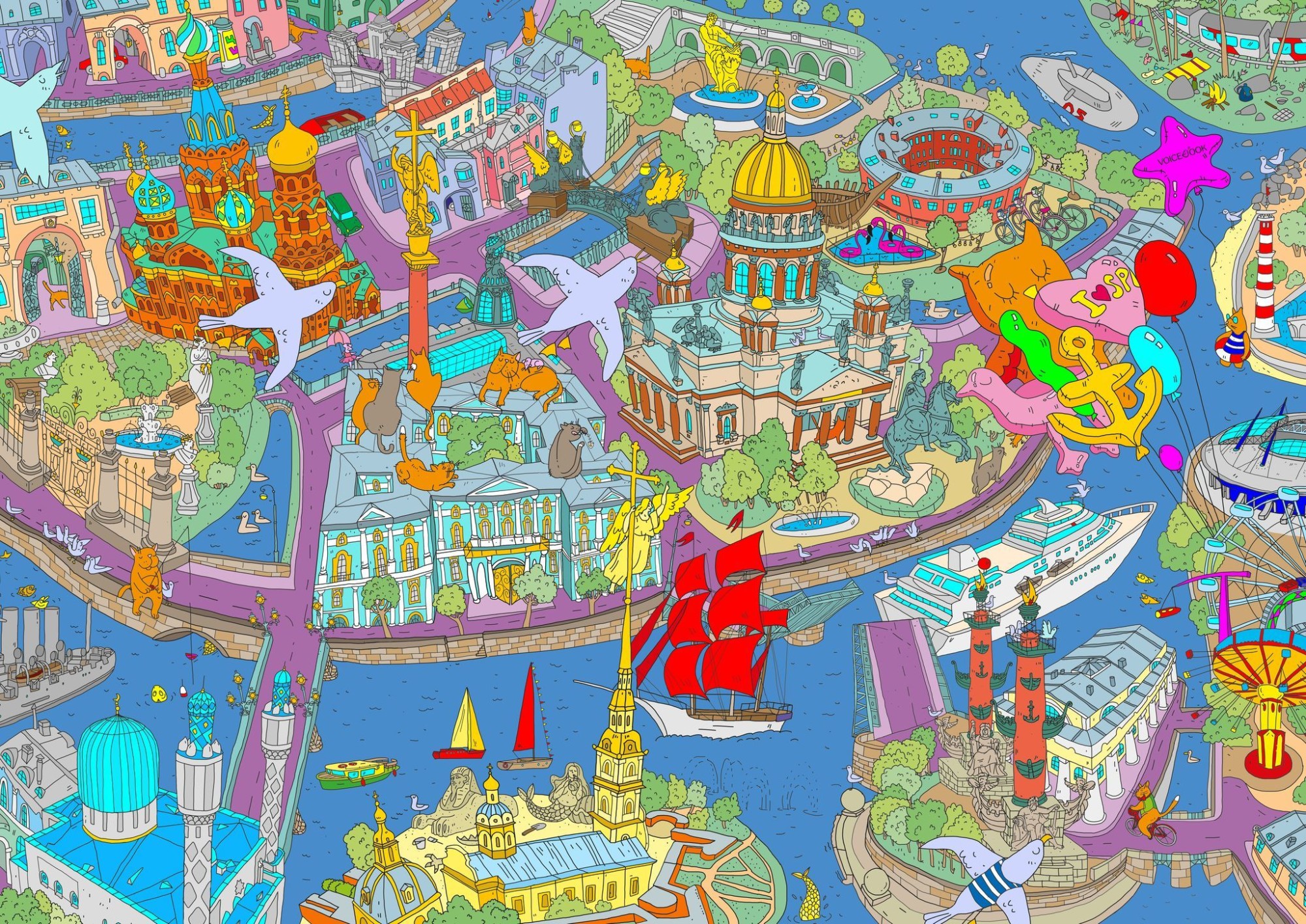 

Гигантская раскраска `Санкт-Петербург`, 120х85 см (18399936)