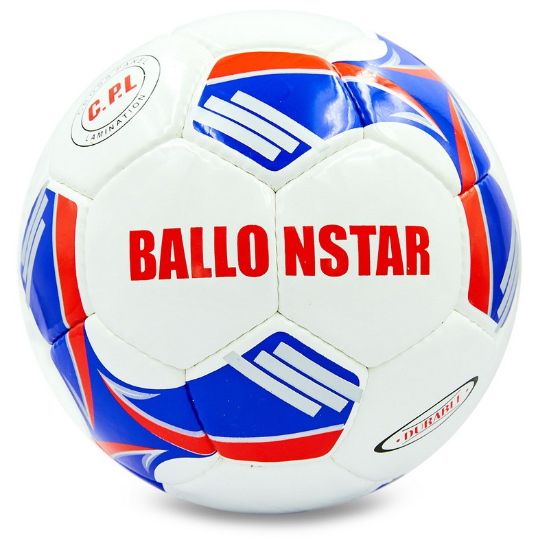 

Мяч футбольный ламинированный Profi Pro Liga №5 BALLONSTAR 5413-3 White-Blue-Red