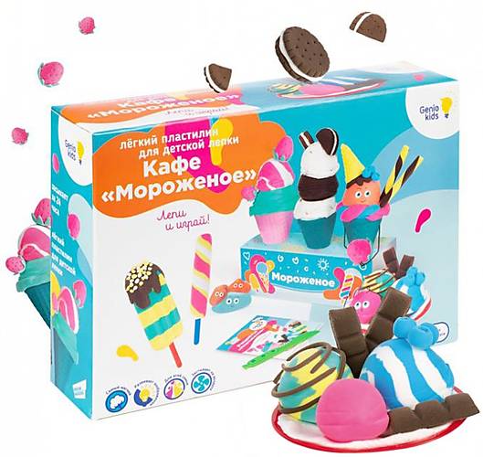 

Набор для детской лепки из легкого пластилина «Кафе Мороженое» Genio Kids (TA1716)
