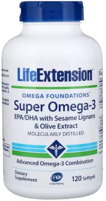 

Супер Омега-3, Omega Foundations, Super Omega-3, Life Extension, 120 Желатинових Капсул (737870198215)
