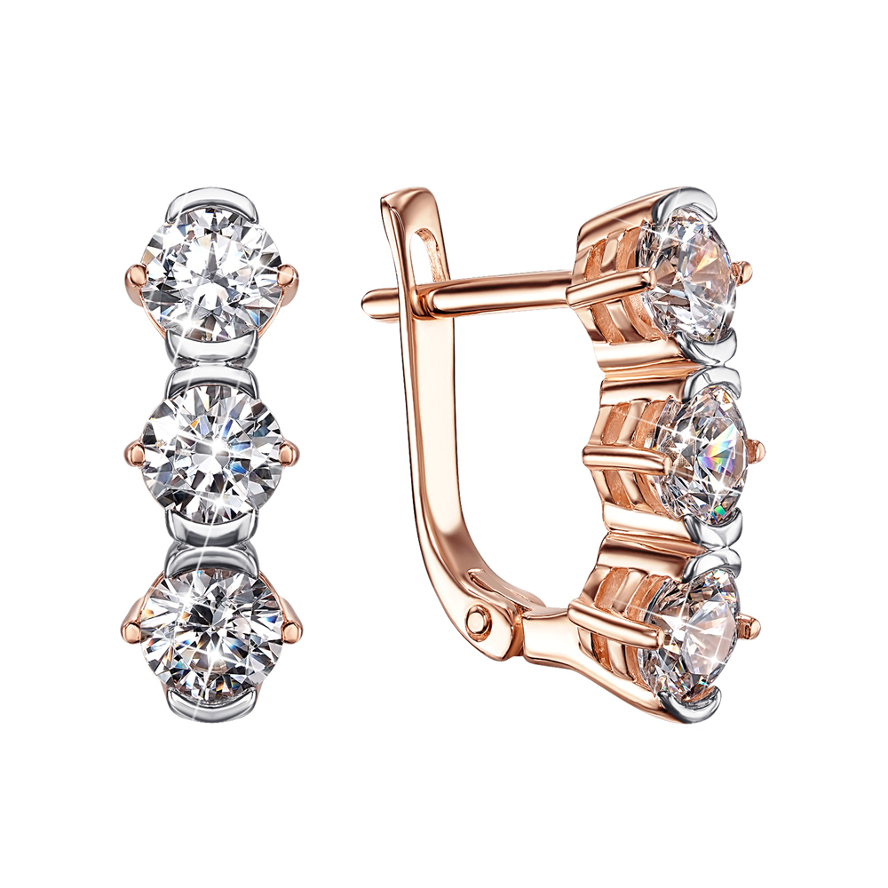 

Золотые серьги с кристаллами Swarovski 000136129