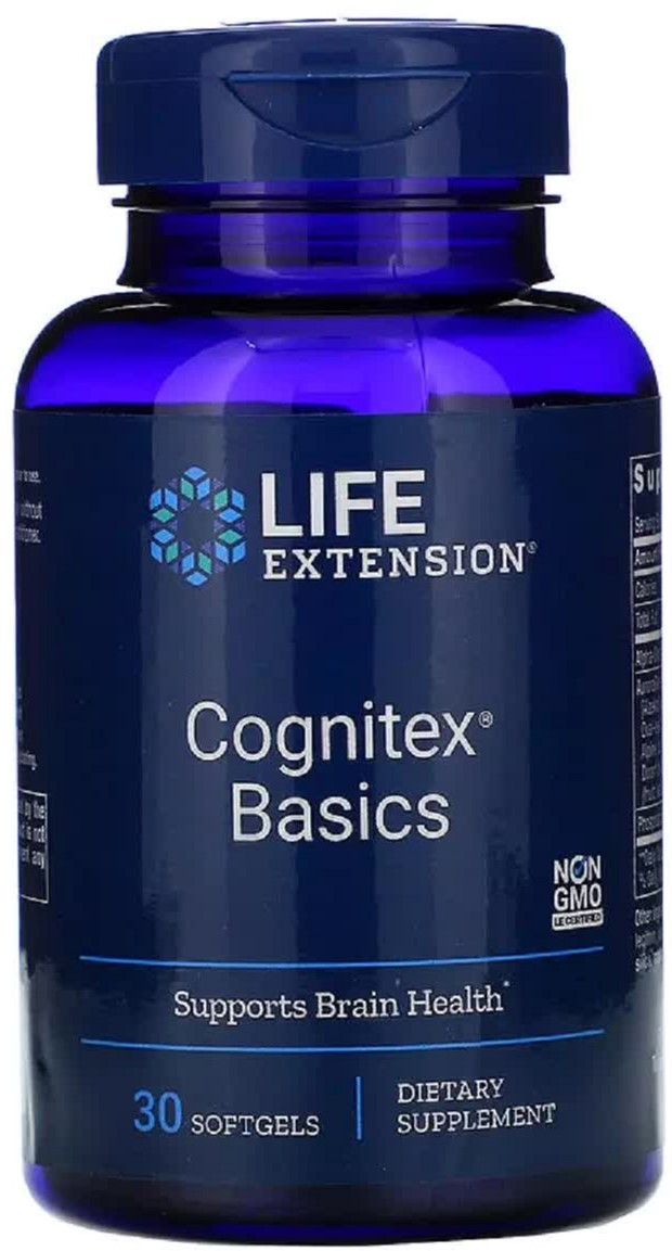 

Поддержка памяти и когнитивной функции, Cognitex Basics, Life Extension, 30 гелевых таблеток (737870232131)