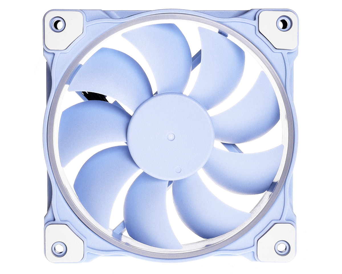 

Вентилятор ID-Cooling ZF-12025-Baby Blue, 120x120x25мм, 4-pin PWM, голубой