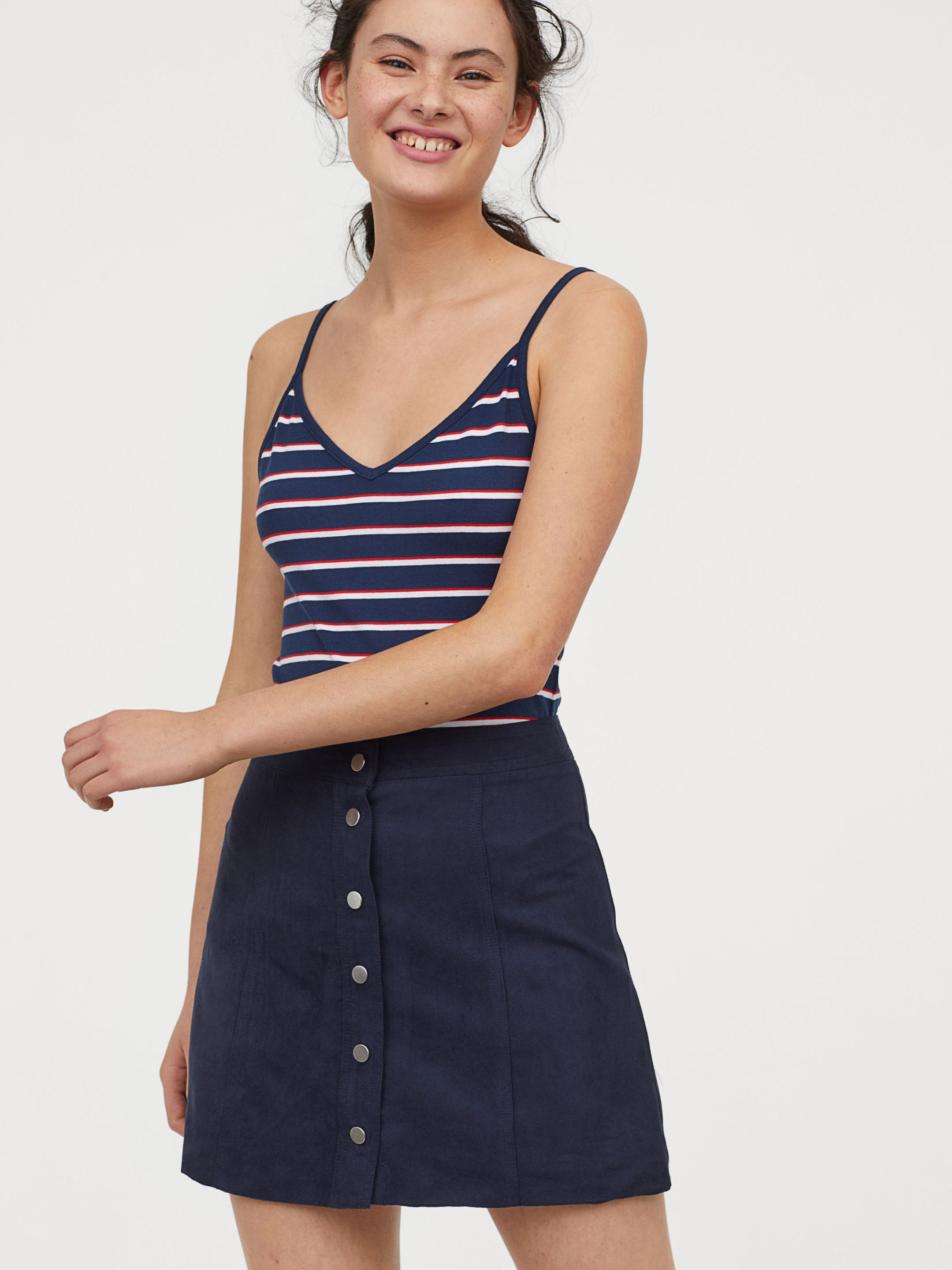 

Топ H&M 6867328-ADYJ M Синий с белым и красным