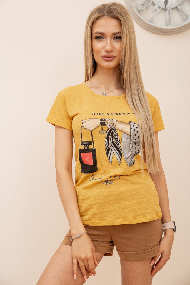 

Футболка AGER XL Горчичный 119R194