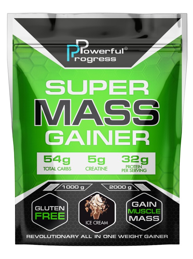 

Гейнер высокобелковый Супер Масс Powerful Progress Super Mass Gainer 2 кг мороженое крем-брюле