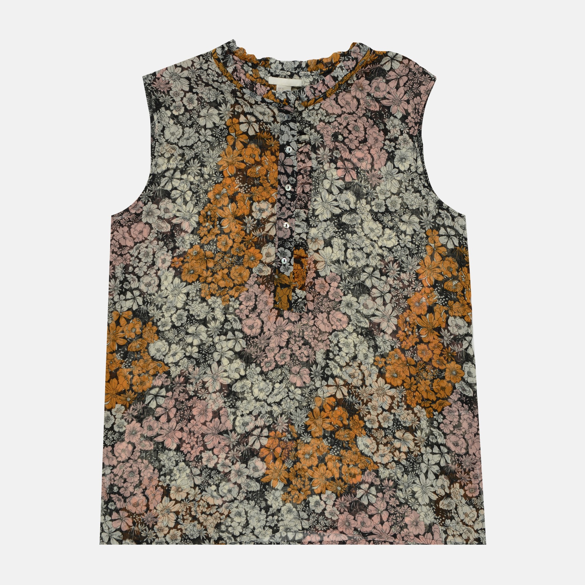 

Блуза б/р H&M 46 черный в цветы 4014814dm
